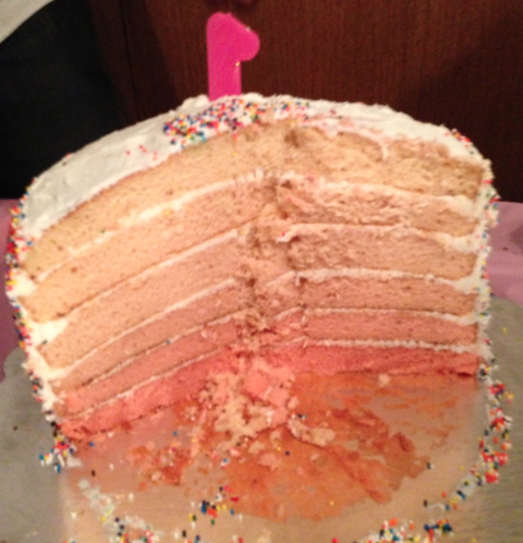 Pink Ombré Cake 