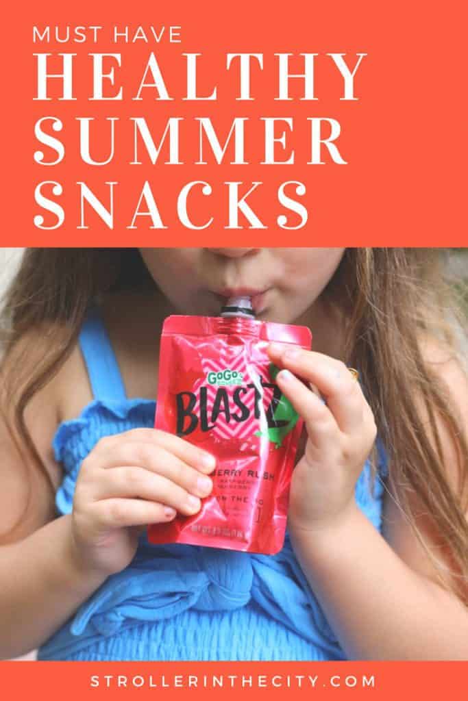 Must Have Healthy Summer Snacks: GoGo SqueeZ BlastZ | Stroller In The City