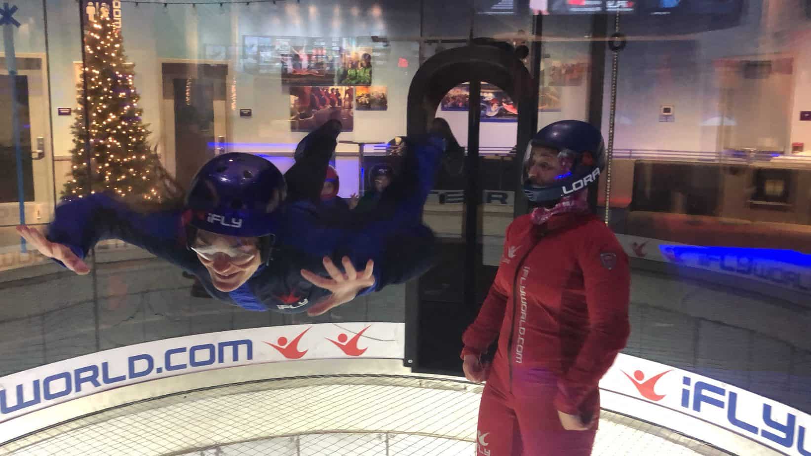 Skydiving indoors in NYC