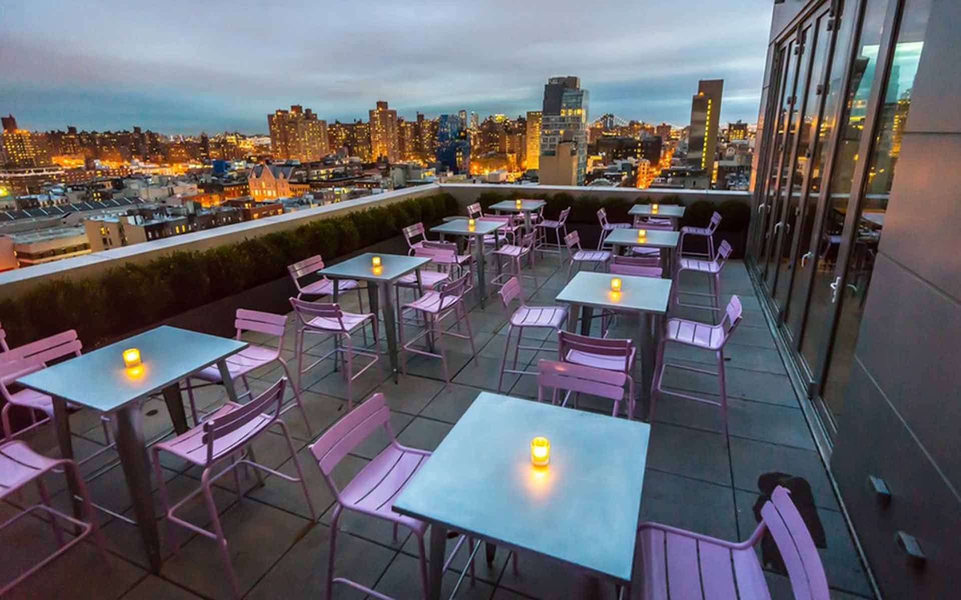 Mr. Purple Rooftop Restaurant in New York City | Stroller In The City