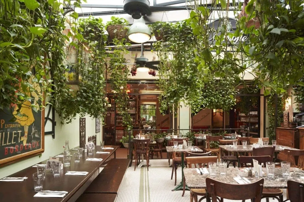 Williamsburg Juliette restaurant rooftop with plant-covered interior 