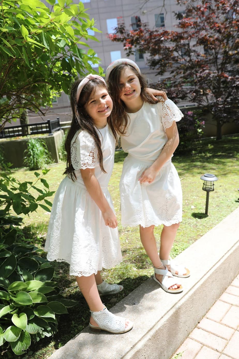 Sisters in their Patachou dresses