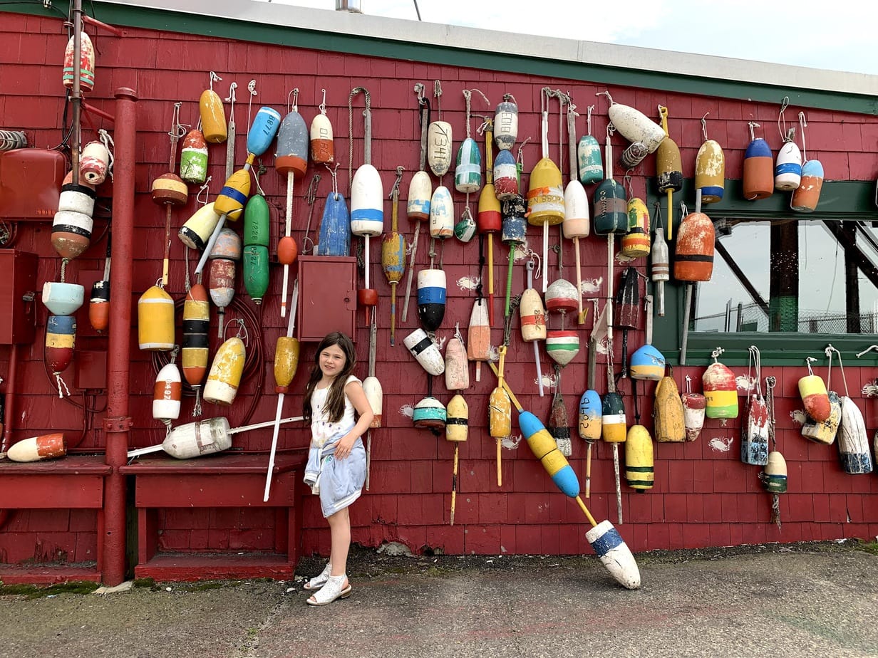 Girl posing with fishing lures in Boston
