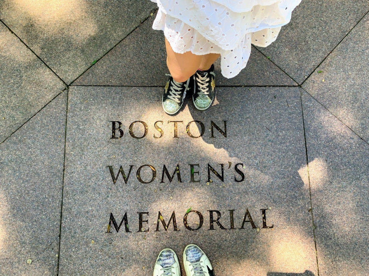 Boston Women's Memorial during Boston Memorial Day weekend