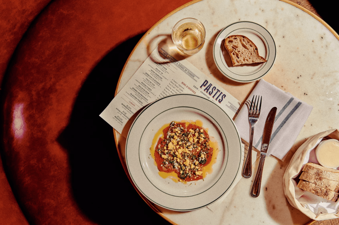 Food from Pastis in NYC reopening in July 2019