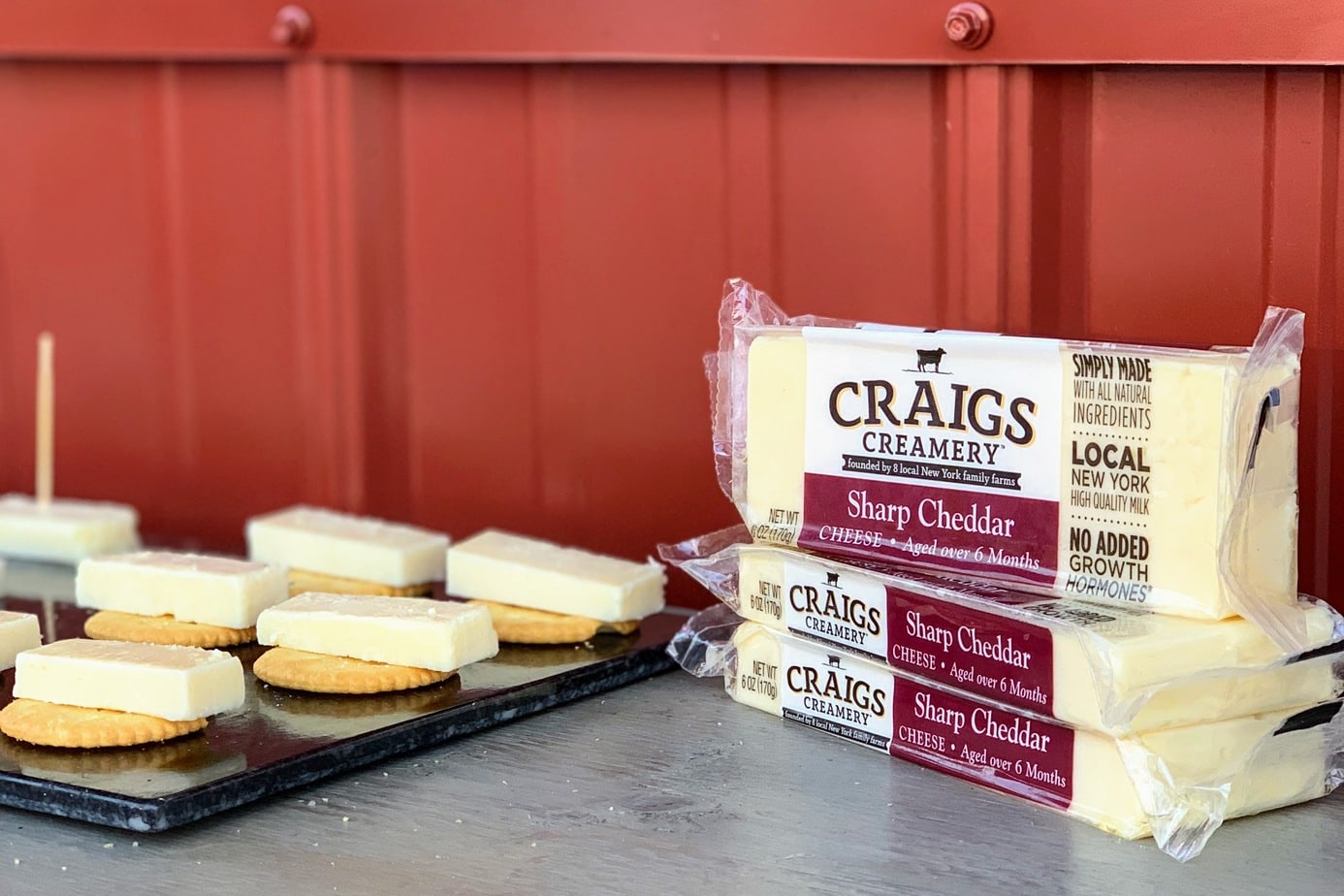 Cheese selections form Craigs Creamery Tour 