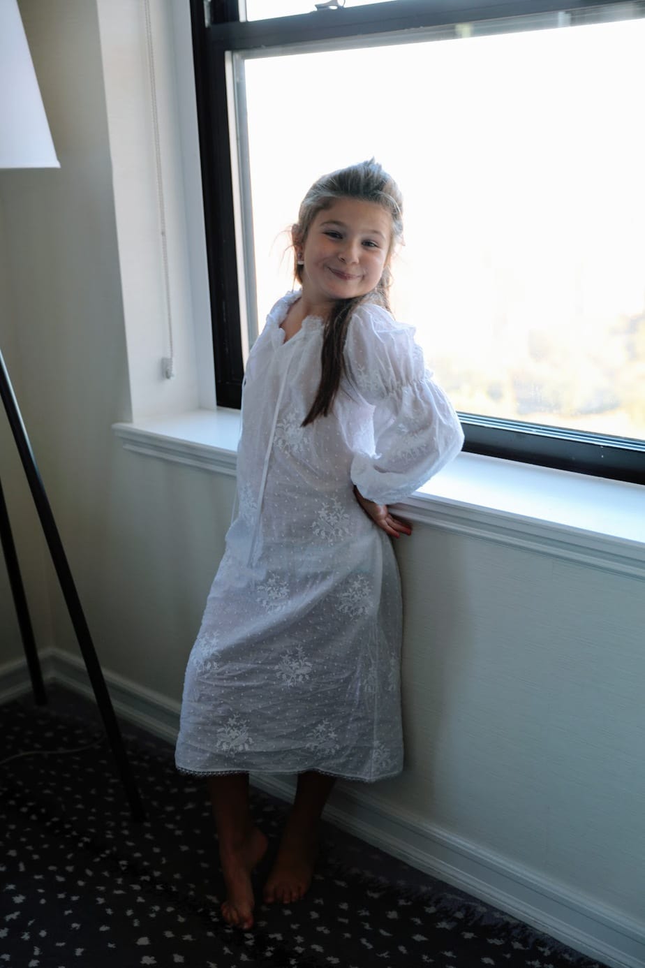 JWWN Kid Girls Summer Princess Nightgown Dress Cotton Short Sleeve Pajama Sleepwear