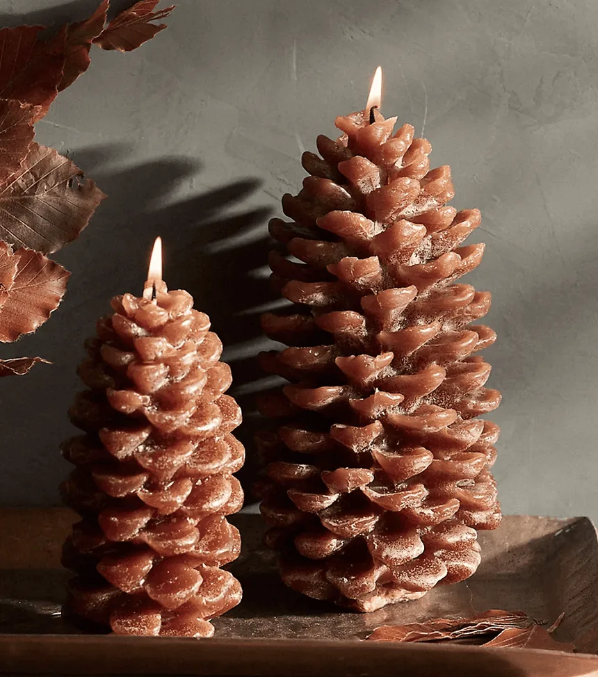 pinecone candles