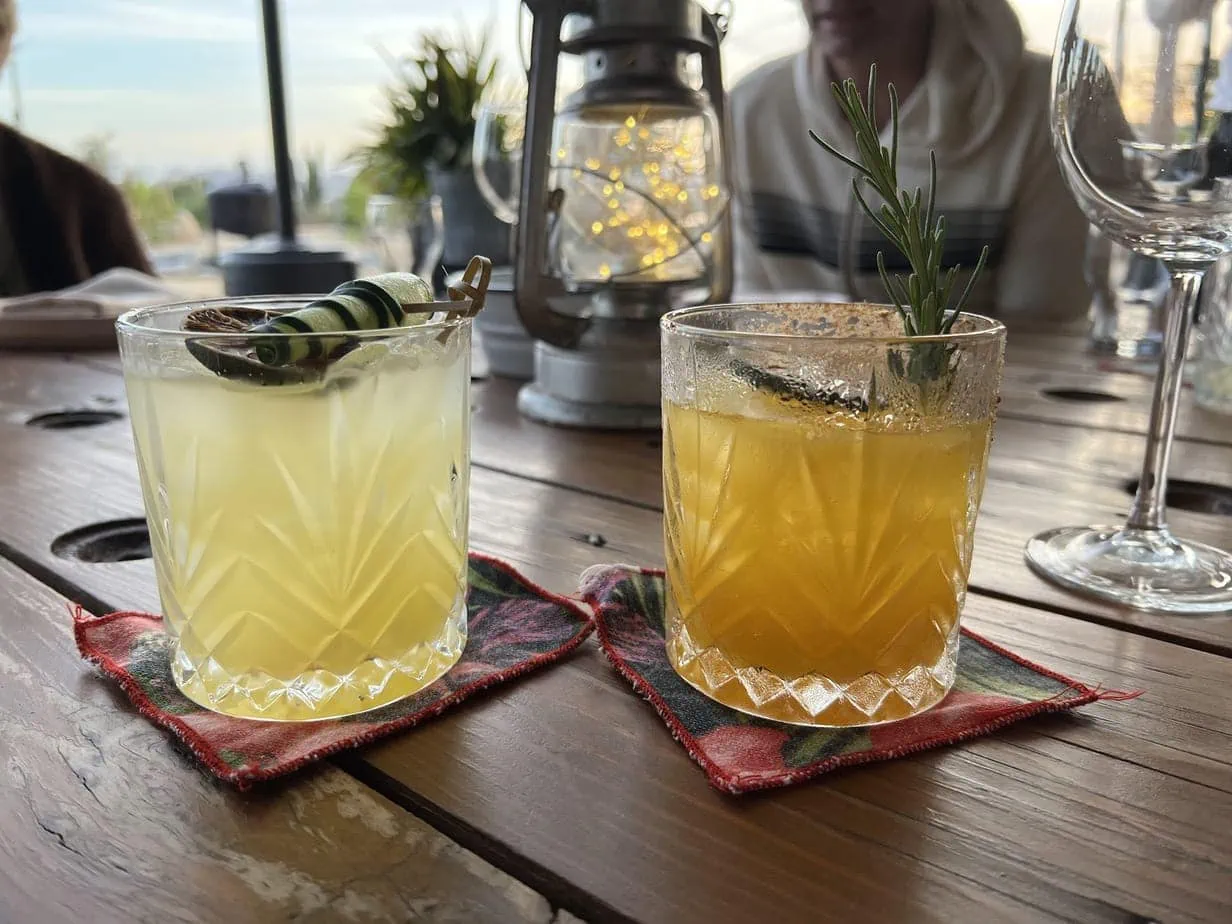 Tropical cocktails at El Huerto