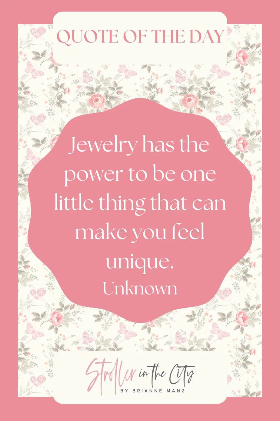 Text:// Jewelry has the power to be one little thing that can make you feel unique 