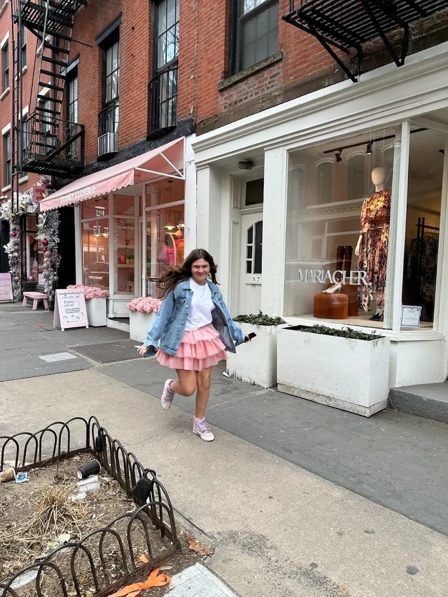 Daughter shopping in SoHo NYC