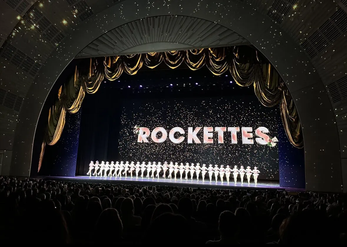 The NYC Radio City Rockettes performing on stage at Radio City Music Hall